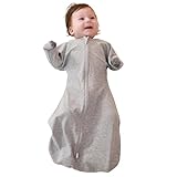 ZIGJOY Baby Transitional Swaddles for Newborns: 0.5 Tog Arms Up Sleep Sack 3-6-12 Months Soft Cotton Shark Fin 2 Way Zipper Wearable Blanket Newborn Transition Swaddle Sleeping Sacks for Boy and Girl