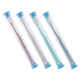Abaodam 4 Stück Pack Praktische Zahnbürsten für Erwachsene Sanfte Zahnfleischpflege Handlich Farbig für Reisen und Zuhause