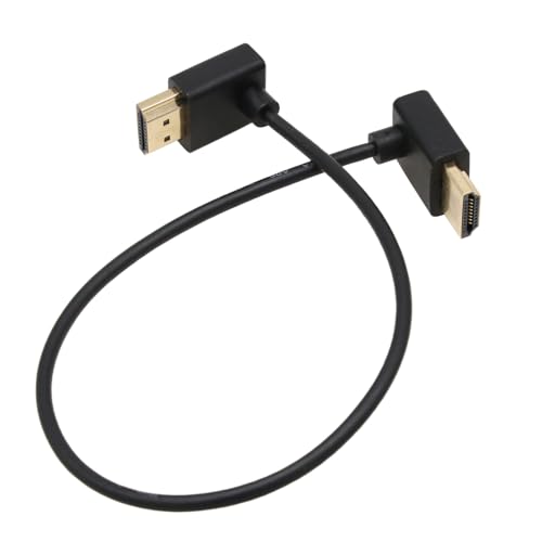 Image of HDMI 8K 30p 4K 60p UHD Cable for ATOMOS Shinobi Portkeys BM5 FEELWORLD Blackmagic Video Assist 4K Monitor Sony FX9 Canon EVA-1 Camera Type A HDMI 2.1 L-Shape 30cm