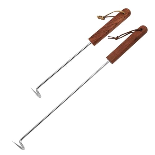 predolo Fleischhaken aus Edelstahl, Wendehaken für Lebensmittel, Grillwenderhaken für und Fleisch, 44 cm x 3.7 cm