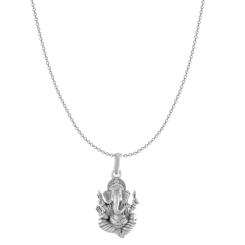 Chaîne de dieu Ganesha en argent 925 idée cadeau bien-être et richesse
