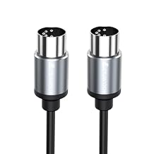 MIDI Cable 3ft, 5 Pin DIN MIDI Cables 3 feet, MIDI Cord Male to Male Compatible with MIDI Keyboard Electronic Piano Electronic Drum Audio Amplifier Multi Effects Synth External Sound Card