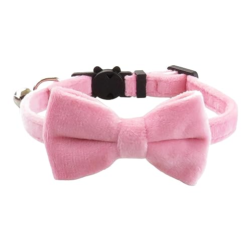 Chaies 1 Stück Katzenhalsband Mit Sicherheitsverschluss Und Glöckchen, Katzen Halsbänder Mit Glöckchen Und Fliege Süß Katzenhalsbänder Mit...
