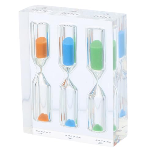 FOMIYES Sablier Minuteur Cuisine 3 4 Et 5 Minutes Verre Acrylique Transparent Minuterie PréCise pour Cuisson Jeux Et ÉTudes