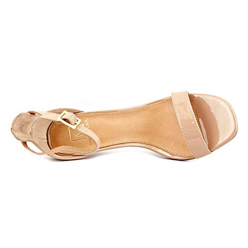 Material Girl Womens Blaire4 Fabric Open Toe Special Occasion Ankle Strap Sandal4