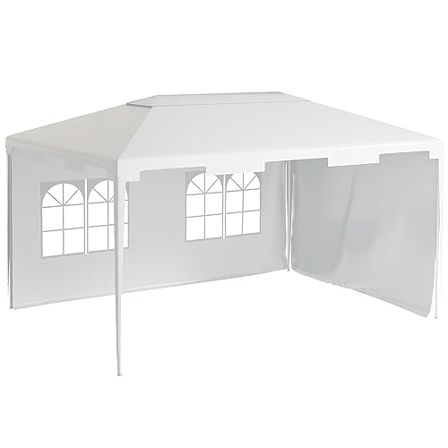 Outsunny 3x4m Garden Gazebo Tent with Sidewalls