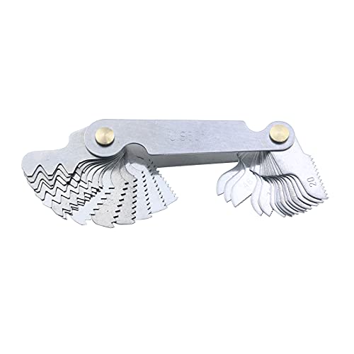 MY MIRONEY 60 Degree 30 Pcs America SAE Type Thread Pitch Gauge Stainless Steel Screw Pitch Measuring Tool - Thumbnail 3