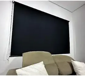 Persiana Rolo Blackout 100% Impermeável - Cortina para Janela com Bloqueio Total de Luz, Anti-Ruído e Privacidade, Ideal para Quarto, Sala e Escritório - Easy Install (Preto)