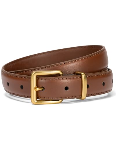 レザーベルト 幅広ブラウン 膝丈ワンピース用