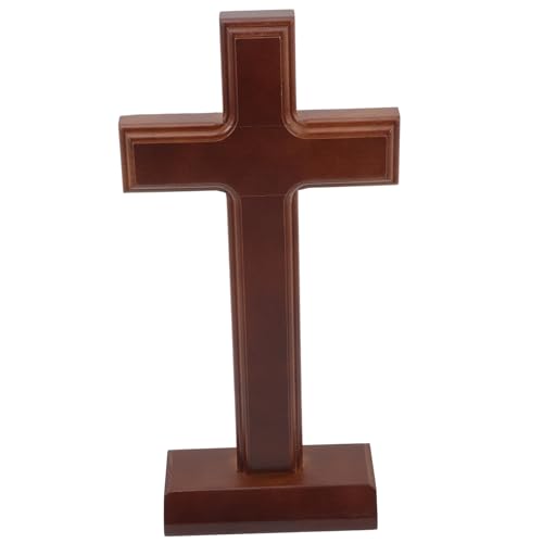 Cruz de madera para decoración de mesa religiosa en capillas y hogares
