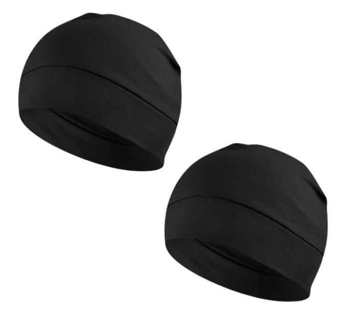 Gajraj100% Cotton Lycra Skull Caps Lightweight Beanie Sleep Hats Breathable Helmet Liner Cap Biking Cycling Cap for Unisex