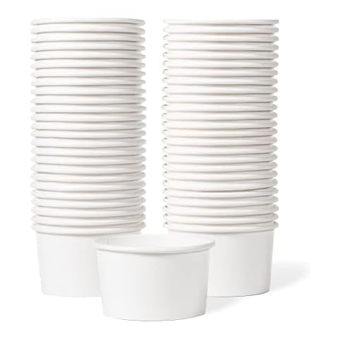 MATICAN 50-Count Paper Ice Cream Cups Cover