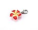 yueton 20pcs Assorted Color Frangipani Flower Dangle Charms Pendant with Lobster Clasp Jewelry Making Accessory Fit Floating Locket Charms Necklaces