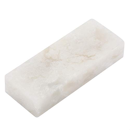 Baxnore Mini piedra de afilar de grano 10000, herramienta afiladora de cuchillos de doble cara para cuchillos de cocina, tijeras, cinceles, compacta, portátil, verde, blanco, 5x2x1 (Blanca)