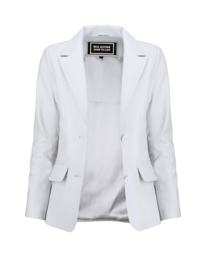 Image of Jild Classic Style Leather Blazer Women - Casual Coat Leather Jacket Women