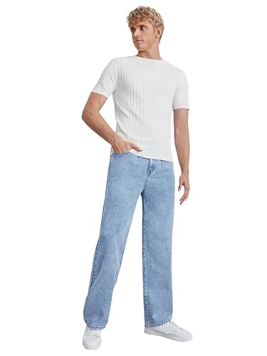 Image of KOTTY Men's Straight Fit Jeans - Classic Denim with Comfortable Fit, Durable Fabric, and Timeless Style