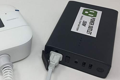 Power Outlet Universal CPAP Battery (1.5-2 Nights). Works for All Brands Without Adapters!