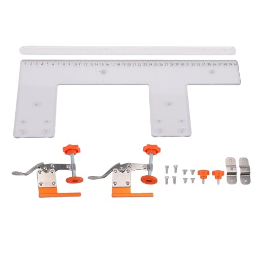 Generic ハンドルレススロッティングテンプレート、デジタルノギス測定ツールステンレススチール埋め込みハンドル、ワードローブ食器棚キャビネットドアクイッククランプ、DIY/ワークショップ用の簡単な取り付け