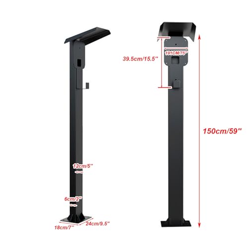 Borne de charge EV extérieure avec support de chargeur EV mural fixe - 2