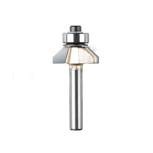 Wildeep Fresa for la Lavorazione del Legno Fresa for smussatura for smussatura a 45 Gradi con Cuscinetto Utensile for la Lavorazione del Legno CNC for Legno (Color : 45-01)