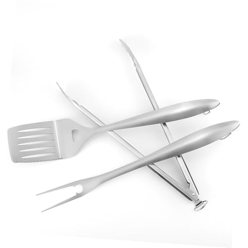 Set de 3 utensilios de parrilla VICASKY acero inoxidable miniatura 5