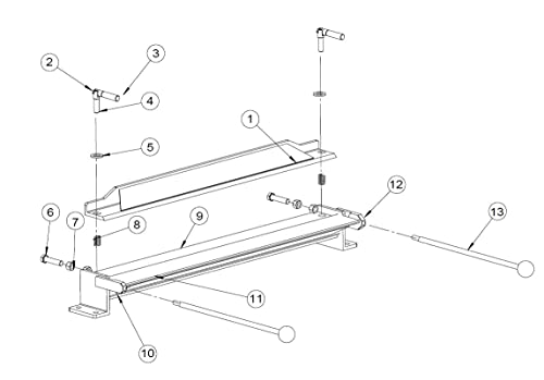 KF5002 Steel Bending Brake Sheet Metal Bender Metal Folder 28 Inch (730mm) 18 Ga (1.2mm) Capacity