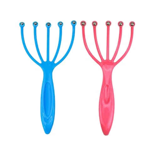 2 Massageador De Cabeça Arame Coçador Cafune Relaxante Anti Stress Manual Capilar Para Relaxar Raspa