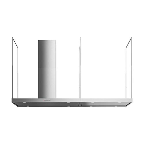 Image of Futuro Futuro Europe Series Island Mount Range Hood, Italian Stainless Steel Ceiling Chimney Hood with Perimeter Suction & Multi-Speed Blower (84 inch)