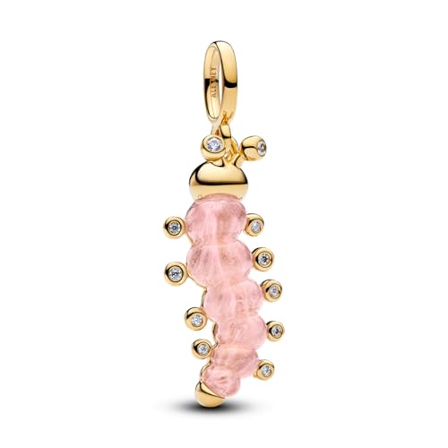 Charm chenille rose Pandora, le cadeau idéal en verre de Murano et or