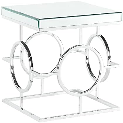 Picket House Furnishings Katie Square Mirrored End Table