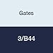 Gates 3/B44 Hi-Power II Powerband V-Belt, B Section, 1-31/32" Overall Width, 13/32" Height, 47.0" Belt Outside Circumference