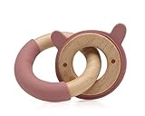  Kiokids Mordedor Madera Y Silicona Rosa Conejo +3 Meses