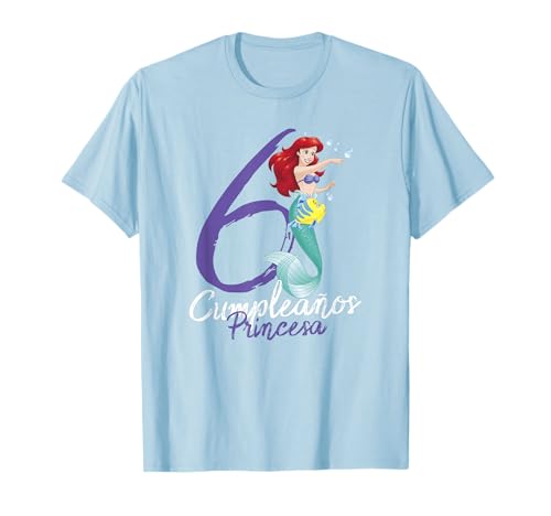 T-shirt Ariel fête d'anniversaire 6 ans sur le thème Disney