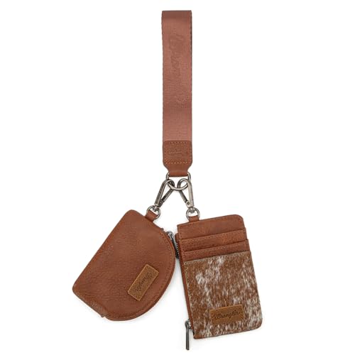 Image of Wrangler Keychain Wristlet Wallets for Women Western Dual Pouch Wristlet Credit Card Holder Wallet