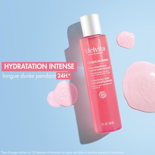 Soin Visage Source De Roses Eau Extraordinaire Essence Hydra repulpant Bio Melvita Le Flacon De 150ml - vue 3