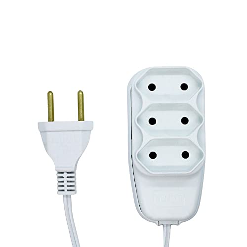 Extensão Elétrica 3 Tomadas Cabo 1,5 Metros