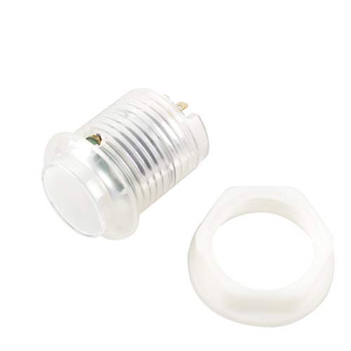 EG Starts 5x 24mm Full Color LED Illuminated Push button Built-in Switch 5V Buttons For Classic Arcade Joystick Games Mame Jamma Raspberry Pi & White - Image 2