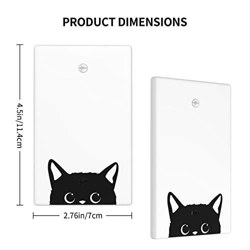 Cute Cat Light Switch Plate Cover Single Blank Decorative Wall Plates Plastic Electrical Switchplate Faceplate For Bathrooms Kitchen Bedroom Home Decor 4.5" X 2.76" #TOP3