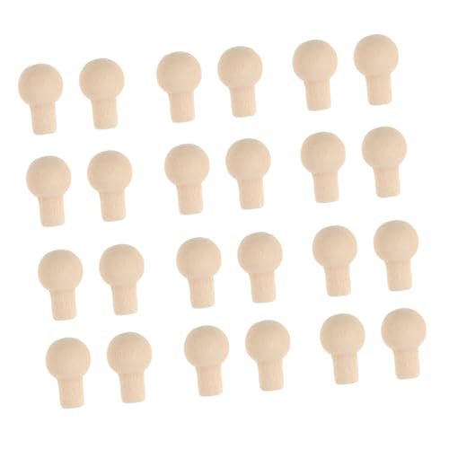 24Pcs 1: 12 Dollhouse Mini Drawer Knobs, Wood Furniture Handles