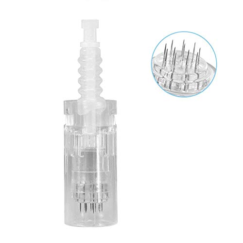 Preisvergleich Produktbild YANGLIUYL Nadelpatrone Elektrische Derma Pen 10 Stück Ersatznadeln Einstellbar Gewinde-Schlitz Für Auto Electric Derma Pen 12 Pins