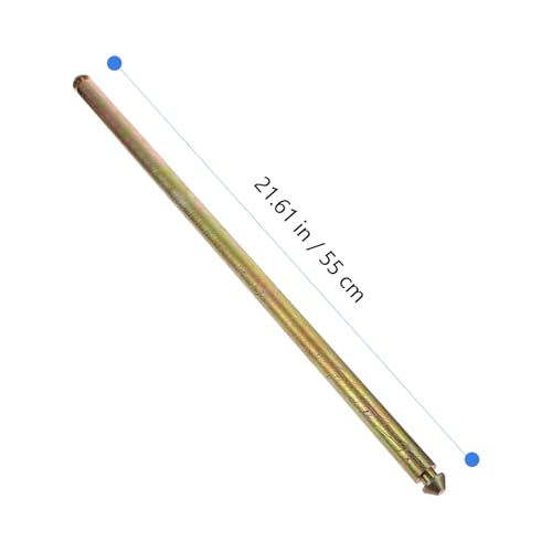 Eje de acero de 55 cm para cubo de basura con ruedas doble 2