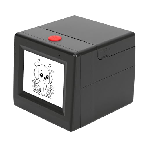 Image of Vikye AI Voice Sticker Printer, Inkless Thermal Mini Pocket Maker 1200mAh Battery HD Display with 2.4G WiFi Connection, for Study Notes DIY Crafts