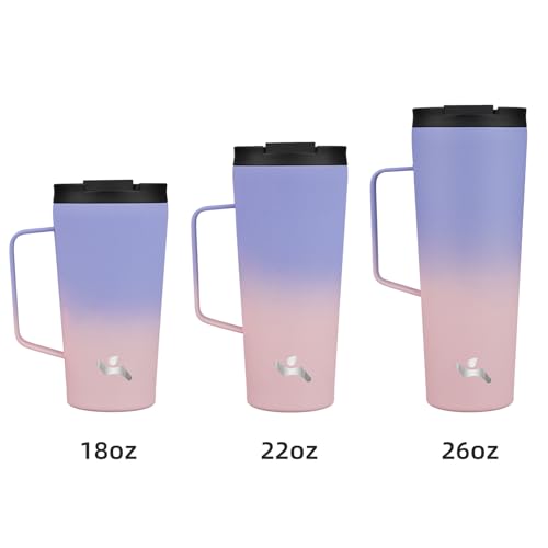 Image of Konokyo 22 oz Insulated Tumbler with Handle & Straw, Stainless Steel Mug