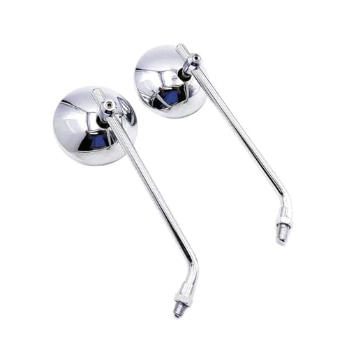 Espejos retrovisores de motocicleta cromados negros 10MM aptos para Vespa SprintS y Piaggio MP3