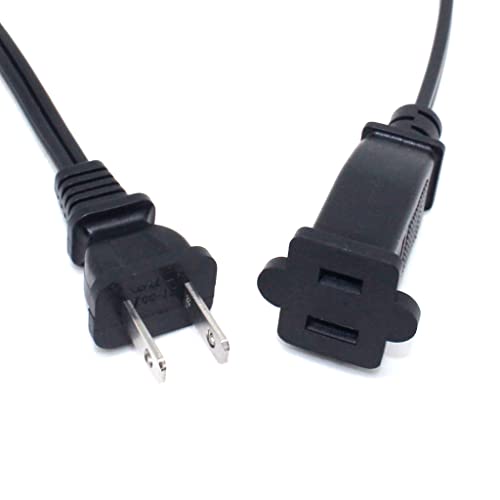 Tekit (1.64Ft/0.5M) Us Power Extension Cable Cord Us Ac 2-Prong Male/Female Power Cable13A/125V,Usa Outlet Saver Power Extension Cord Cable 2-Prong 2 Outlets For Nema 5-15P To Nema 5-15R #TOP2
