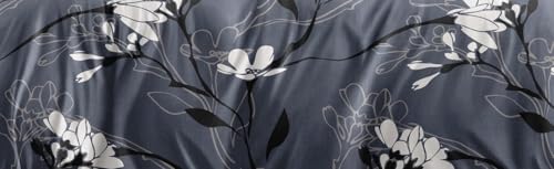 Image of Avinya Premium Cotton Feel XXL Super King Size Bedsheets 108 inchX108 inch with 2 King Size Pillow Covers Feet, 275 X 275 cm (Dark Grey)