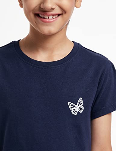 Image of Amazon Brand - Symbol Regular Fit Girls 100% Cotton Solid Print Half Sleeves T-Shirt | Age 2-12 Years