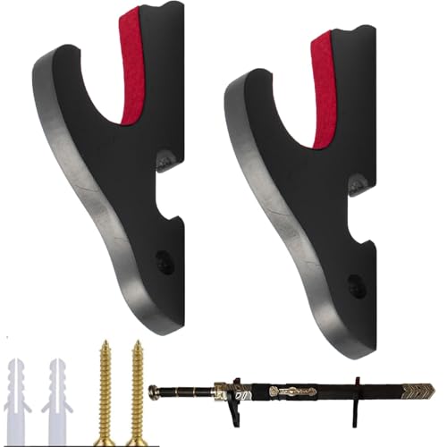 Ya en mundofriki.es: Soporte de Pared para Espada Katana, Juego de 2 Ganchos Ajustables con Acolchado de Terciopelo, Exhibidor de Madera Negra Estilo Japonés, Montaje Fácil para Sable de Luz, Tanto, Wakizashi, Espadas de