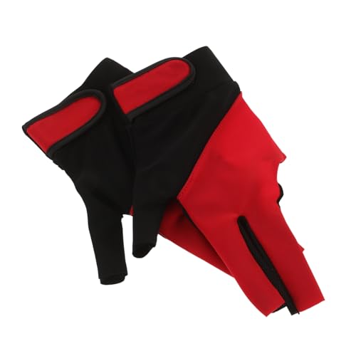 BRIGHTFUFU 2pcs Wear Resistant Glove for Left Hand Three Finger Billiard Glove Breathable and Durable for Men and Women for Billiards and Table Games