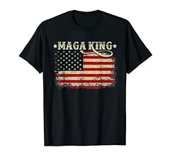 Divertente Ultra Maga re Vintage Bandiera Americana Ultra-Maga Retro Maglietta